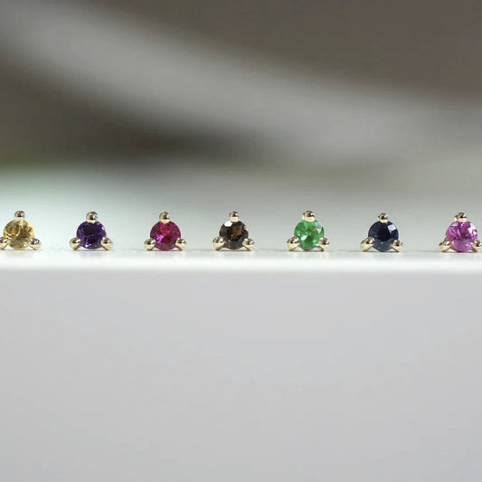 Solitaire - Gia - 3 Prong Faceted Gemstone from Modern Mood