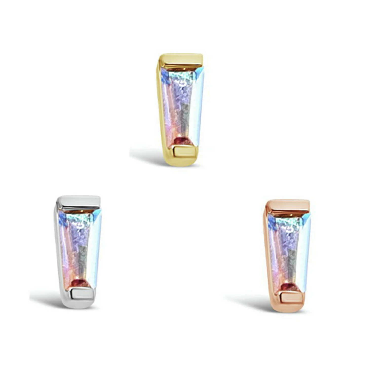 Tapered Baguette Mercury Mist Topaz From Buddha