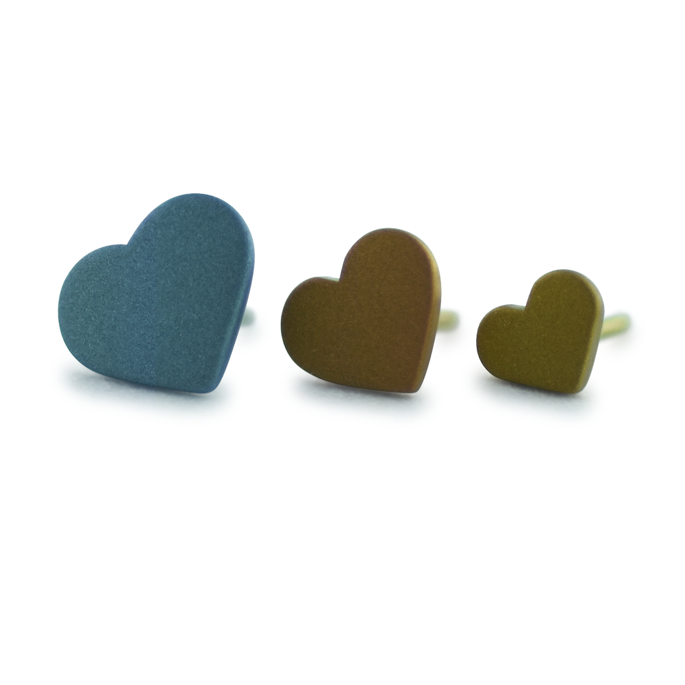 Texturized and Anodized Heart Ends