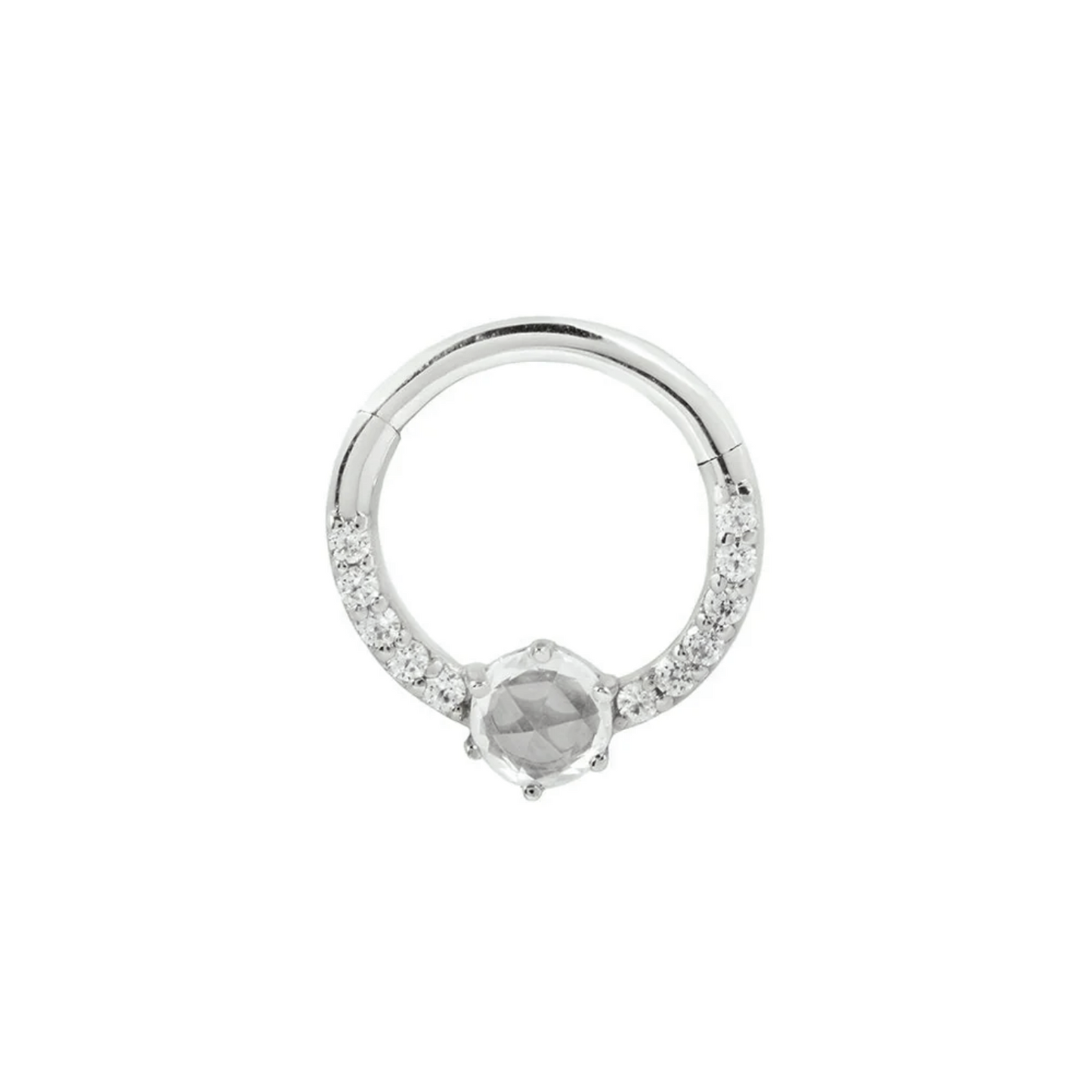 Tinsley Clicker with White Sapphire and CZ From Buddha