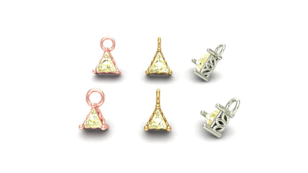 Triangle Prong Charm from Mushroom