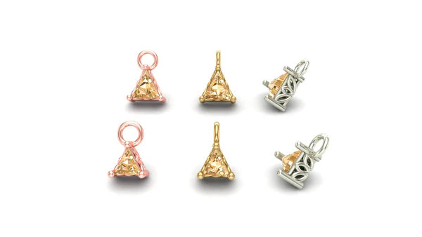 Triangle Prong Charm from Mushroom