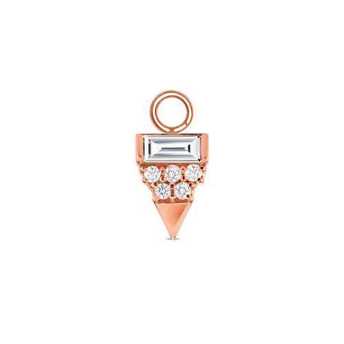 Triangle with Baguette Charm from Norvoch