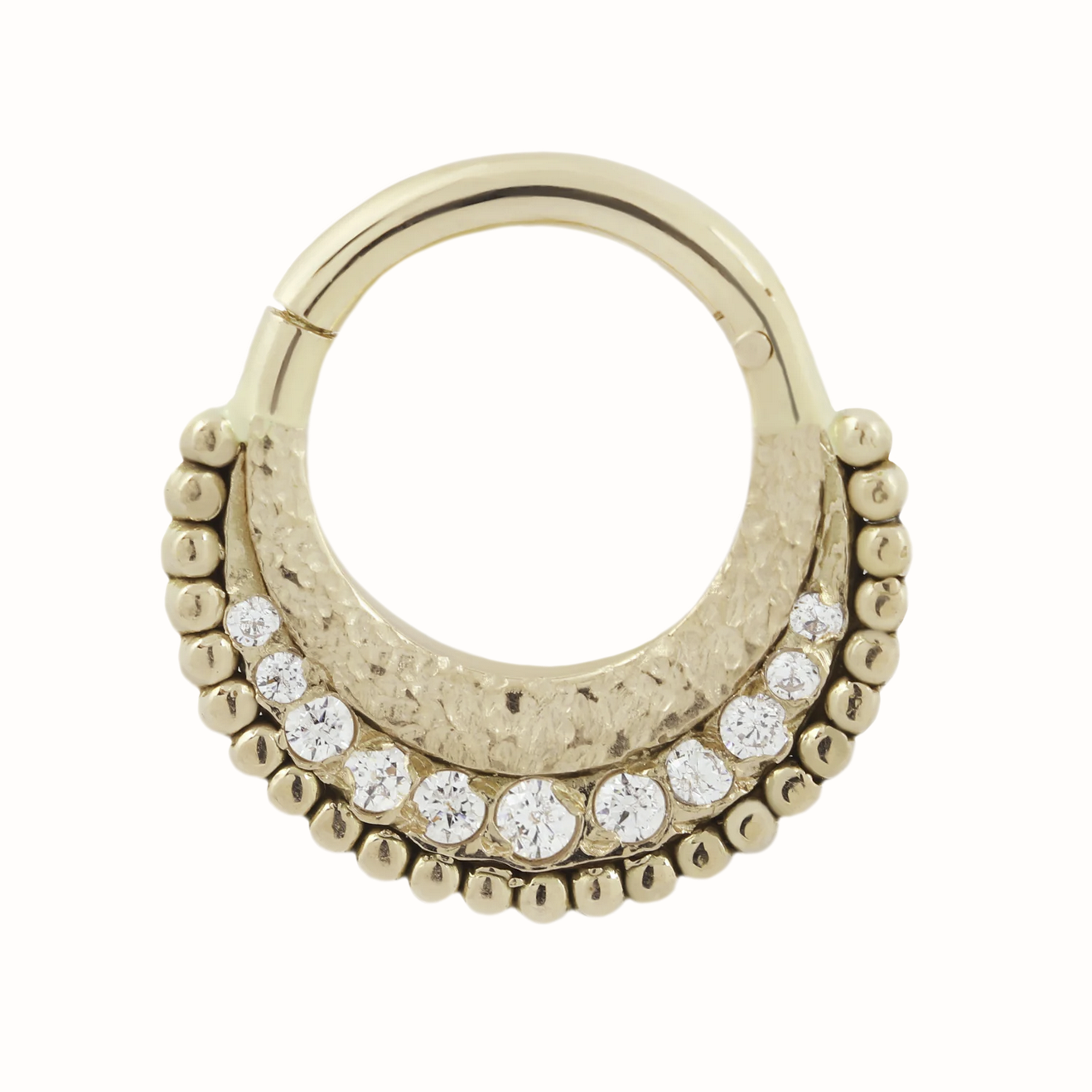 Warhorse Seam Ring with Diamonds from Maya